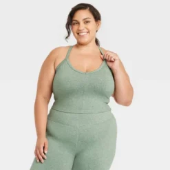 Women's Light Support Allover Cozy Cami Sports Bra - All In Motion™ -All In Motion GUEST 06417442 3d3d 4710 bdde 4217df6f0aed