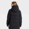 Girls' Hooded Puffer Jacket - All In Motion™ Black