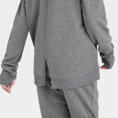 Girls' Cozy Soft Fleece Sweatshirt - All In Motion™ 4 Girls' Cozy Soft Fleece Sweatshirt - All In Motion™ - Image 2