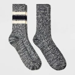 Women's 2pk Lightweight Super Soft Striped Cable Knit Crew Boot Socks - All In Motion™ 4-10 -All In Motion GUEST 119ee50b 6860 4132 9adc 87475c7ab8f9