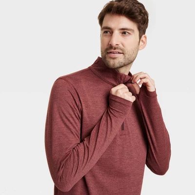 Men's Soft Stretch ½ Zip Top - All In Motion™ 4 Men's Soft Stretch ½ Zip Top - All In Motion™ - Image 2