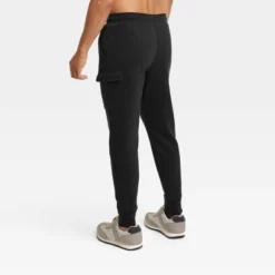 Men's Cotton Fleece Cargo Jogger Pants - All In Motion™