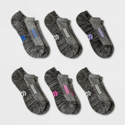 Women's Finish Line Striped Cushioned 6pk No Show Athletic Socks - All In Motion™ 4-10 5 Women's Finish Line Striped Cushioned 6pk No Show Athletic Socks - All In Motion™ 4-10 - Image 3