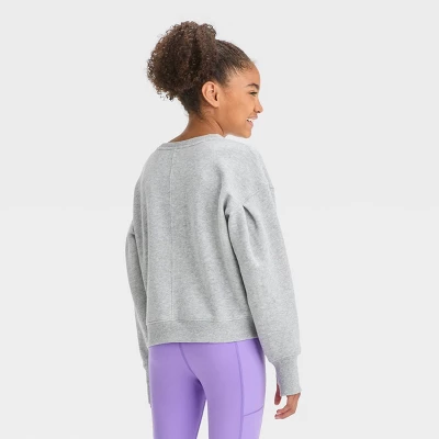 Girls' Fleece Pullover Sweatshirt - All In Motion™ 3 Girls' Fleece Pullover Sweatshirt - All In Motion™