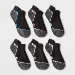 Women's Cushioned Active Striped 6pk No Show Tab Athletic Socks - All In Motion™ 4-10 -All In Motion GUEST 1d702190 e061 48c9 8b35 1305480045ef