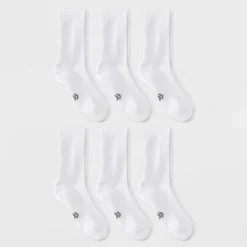 Women's Cushioned Foundation 6pk Athletic Crew Socks - All In Motion™ White 4-10: Recycled Polyester, Arch Support, Zone Cushioning -All In Motion GUEST 21668575 f563 45a0 8b13 1d56d2d957e1