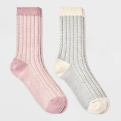 Women's 2pk Lightweight Super Soft Ribbed Checker Crew Socks - All In Motion™ 4-10 -All In Motion GUEST 22d25696 781e 48c6 aeae 5fb82b3be980