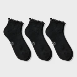 Women's Cushioned Ruffle 3pk Athletic Ankle Socks - All In Motion™ 4-10 -All In Motion GUEST 256d2953 ee57 4c33 928b e8b9af8b82e1