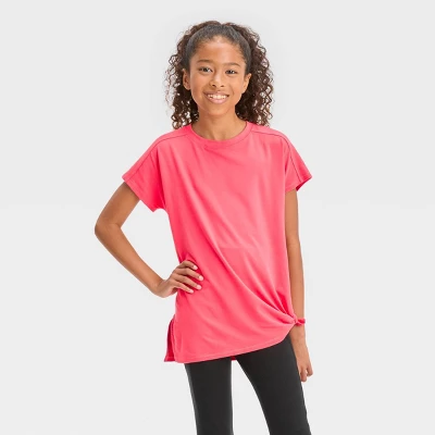 Girls' Short Sleeve Gym T-Shirt - All In Motion™ 5 Girls' Short Sleeve Gym T-Shirt - All In Motion™ - Image 3