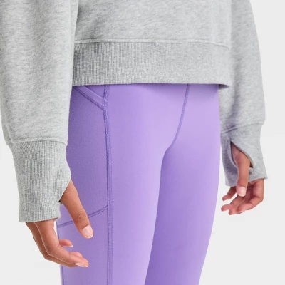 Girls' Fleece Pullover Sweatshirt - All In Motion™ 4 Girls' Fleece Pullover Sweatshirt - All In Motion™ - Image 2