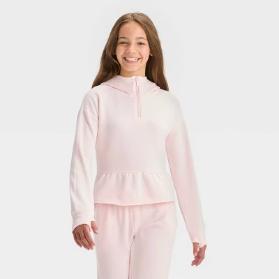 Girls' Cozy Soft Fleece Sweatshirt - All In Motion™ 5 Girls' Cozy Soft Fleece Sweatshirt - All In Motion™ - Image 3