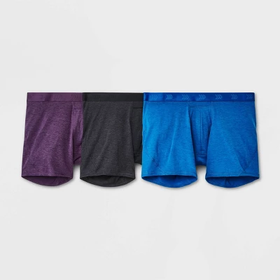 Men's Active 3pk Boxer Briefs - All In Motion™ Heathered Purple 4 Men's Active 3pk Boxer Briefs - All In Motion™ Heathered Purple - Image 2
