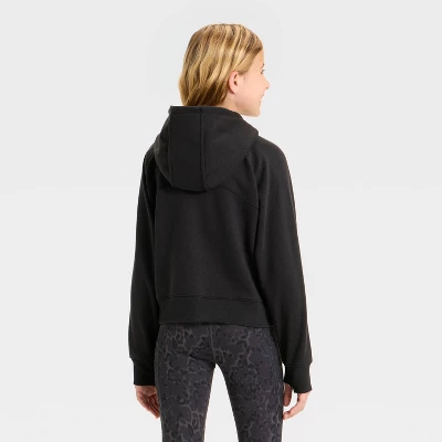 Girls' Active Comfort Full-Zip Hooded Sweatshirt - All In Motion™ 3 Girls' Active Comfort Full-Zip Hooded Sweatshirt - All In Motion™