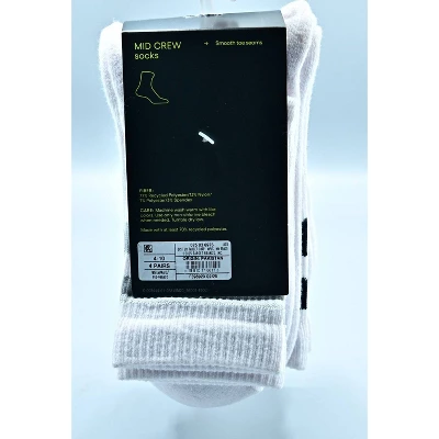 Women's Cushioned Varsity 4pk Short Crew Socks - All In Motion™ 6 Women's Cushioned Varsity 4pk Short Crew Socks - All In Motion™ - Image 4