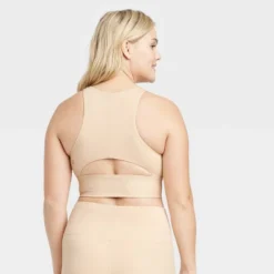 Women's Light Support Brushed Sculpt High-Neck Sports Bra - All In Motion™ 8 Women's Light Support Brushed Sculpt High-Neck Sports Bra - All In Motion™ -All In Motion GUEST 45cfbdd1 c5c7 4d07 886d 052781d9a700