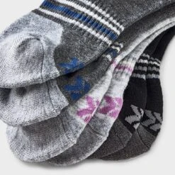 Women's 3pk Midweight Cushioned Wool Blend Striped Ankle Boot Socks - All In Motion™ Black/Gray 4-10 -All In Motion GUEST 47d5bab2 671a 4d29 9eef 88c6ee87c880