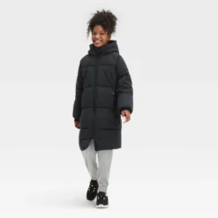 Girls' Solid Puffer Jacket - All In Motion™ -All In Motion GUEST 4a967646 fcc7 47ab 9031 cffc8b545979