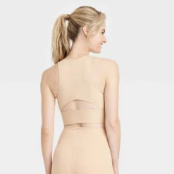 Women's Light Support Brushed Sculpt High-Neck Sports Bra - All In Motion™