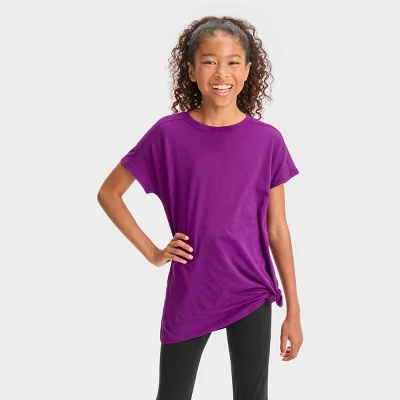 Girls' Short Sleeve Gym T-Shirt - All In Motion™ 6 Girls' Short Sleeve Gym T-Shirt - All In Motion™ - Image 4