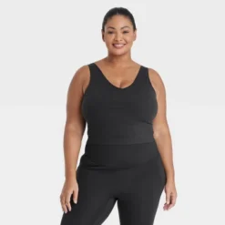 Women's Light Support V-Neck Cropped Sports Bra - All In Motion™ -All In Motion GUEST 5a4d2acd f8fe 4e89 ac9d f9dfabd791dc