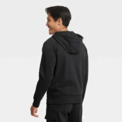 Men's Cotton Fleece Full Zip Hooded Sweatshirt - All In Motion™