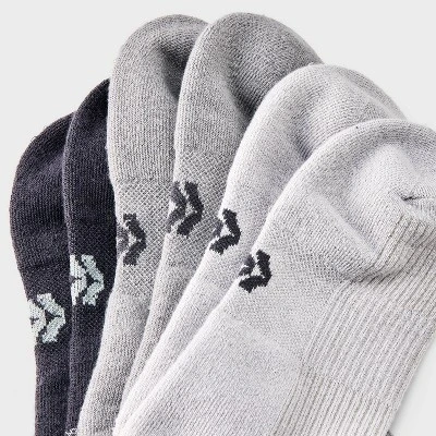Men's 3pk Quarter Crew Socks - All In Motion™ Gray 6-12 4 Men's 3pk Quarter Crew Socks - All In Motion™ Gray 6-12 - Image 2