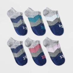 Women's 6pk Lightweight Chevron Striped No Show Athletic Socks - All In Motion™ 4-10 -All In Motion GUEST 65d7dfc0 9698 4d2d 9ce7 457fa7935105