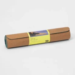 Natural Cork TPE Yoga Mat 5mm Green - All In Motion™