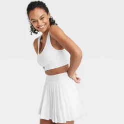 Women's Light Support Brushed Sculpt Bold Stitch Sports Bra - All In Motion™ -All In Motion GUEST 67269acf 18e6 473a 8cda a29e9722059e