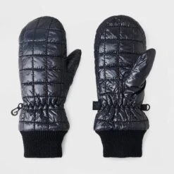 Girls' Quilted Puffer Mittens - All In Motion™ Black -All In Motion GUEST 677503ed 0b4f 489f b61b e7c995c97c3b