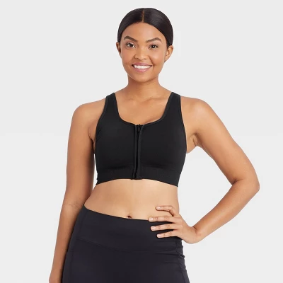 Women's Medium Support Seamless Zip-Front Sports Bra - All In Motion™ 4 Women's Medium Support Seamless Zip-Front Sports Bra - All In Motion™ - Image 2