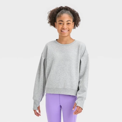 Girls' Fleece Pullover Sweatshirt - All In Motion™ 5 Girls' Fleece Pullover Sweatshirt - All In Motion™ - Image 3