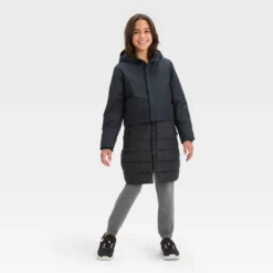Girls' Solid 3-in-1 Jacket - All In Motion™ Black -All In Motion GUEST 6baf5476 7826 42c9 9b33 957c07a26fdc
