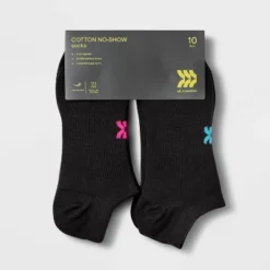 Women's Lightweight 10pk No Show Athletic Socks - All In Motion™ 4-10