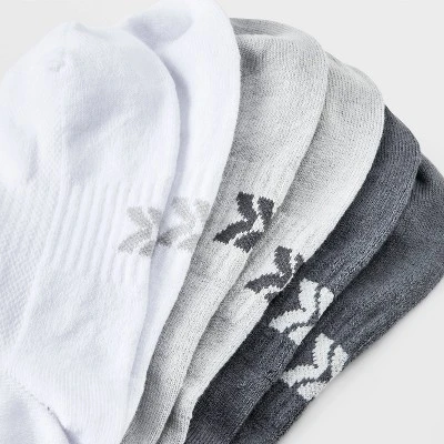 Women's Lightweight Lattice 6pk Low Cut Socks - All In Motion™ White/Gray/Black 4-10: Arch Support, Reinforced Heel & Toe 4 Women's Lightweight Lattice 6pk Low Cut Socks - All In Motion™ White/Gray/Black 4-10: Arch Support, Reinforced Heel & Toe - Image 2