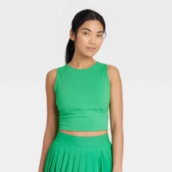 Women's Medium Support Brushed Sculpt Muscle Cropped Sports Bra - All In Motion™ -All In Motion GUEST 8913fdd9 6910 46e7 a597 33e5eeff5dc0