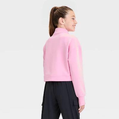 Girls' Airy Sleek 1/2 Zip Sweatshirt - All In Motion™ 3 Girls' Airy Sleek 1/2 Zip Sweatshirt - All In Motion™