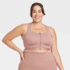 Women's High Support Sculpt Zip-Front Sports Bra - All In Motion™ -All In Motion GUEST 8cf46591 08b4 4076 93df 8950f130c883