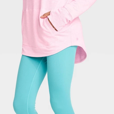 Girls' Cozy Lightweight Fleece Crewneck Sweatshirt - All In Motion™ 5 Girls' Cozy Lightweight Fleece Crewneck Sweatshirt - All In Motion™ - Image 3
