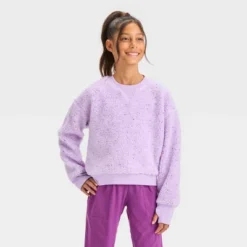Girls' Faux Fleece Shearling Pullover - All In Motion™ -All In Motion GUEST 9048f2d9 27f5 4d21 81c8 9b801557c030