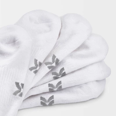 Women's Extended Size Cushioned 6pk No Show Athletic Socks - All In Motion™ - White 8-12 4 Women's Extended Size Cushioned 6pk No Show Athletic Socks - All In Motion™ - White 8-12 - Image 2