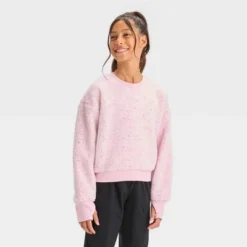 Girls' Faux Fleece Shearling Pullover - All In Motion™ -All In Motion GUEST 9acf8857 6f64 4a76 a18d c3ba47cb69dd