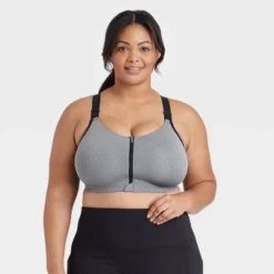 Women's High Support Zip-Front Sports Bra - All In Motion™ -All In Motion GUEST 9c318e4a b71d 4b37 bf37 6b96390a449e