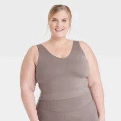 Women's Light Support V-Neck Cropped Sports Bra - All In Motion™ -All In Motion GUEST a8e090e9 e989 46e1 8924 9631b07bcf08