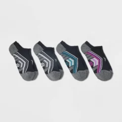 Women's 4pk Cushioned Sprint Striped Mesh No Show Athletic Socks - All In Motion™ 4-10 -All In Motion GUEST aa5458a8 5305 4f54 bb9a 60323b3bc739