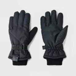 Boys' Onyx Ski Solid Gloves - All In Motion™ Black -All In Motion GUEST acf2024c 8a2e 43e7 8a20 95975f4a7383