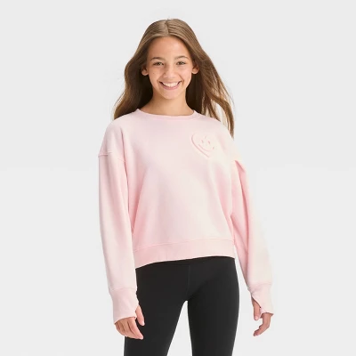 Girls' Fleece Pullover Sweatshirt - All In Motion™ 7 Girls' Fleece Pullover Sweatshirt - All In Motion™ - Image 5