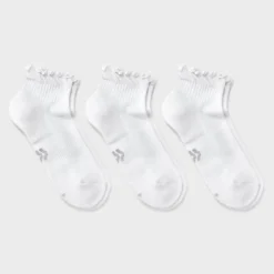 Women's Cushioned Ruffle 3pk Athletic Ankle Socks - All In Motion™ 4-10 -All In Motion GUEST aee5753d 23fd 4e2a b20f 7838741e5afe