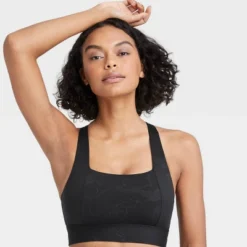 Women's Medium Support Square Neck Crossback Sports Bra - All In Motion™ -All In Motion GUEST b27b5e30 8d10 4220 b8be 17da81a66034