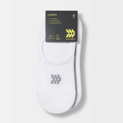 Women's Extended Size Lightweight 6pk Liner Athletic Socks - All In Motion™ - 8-12
